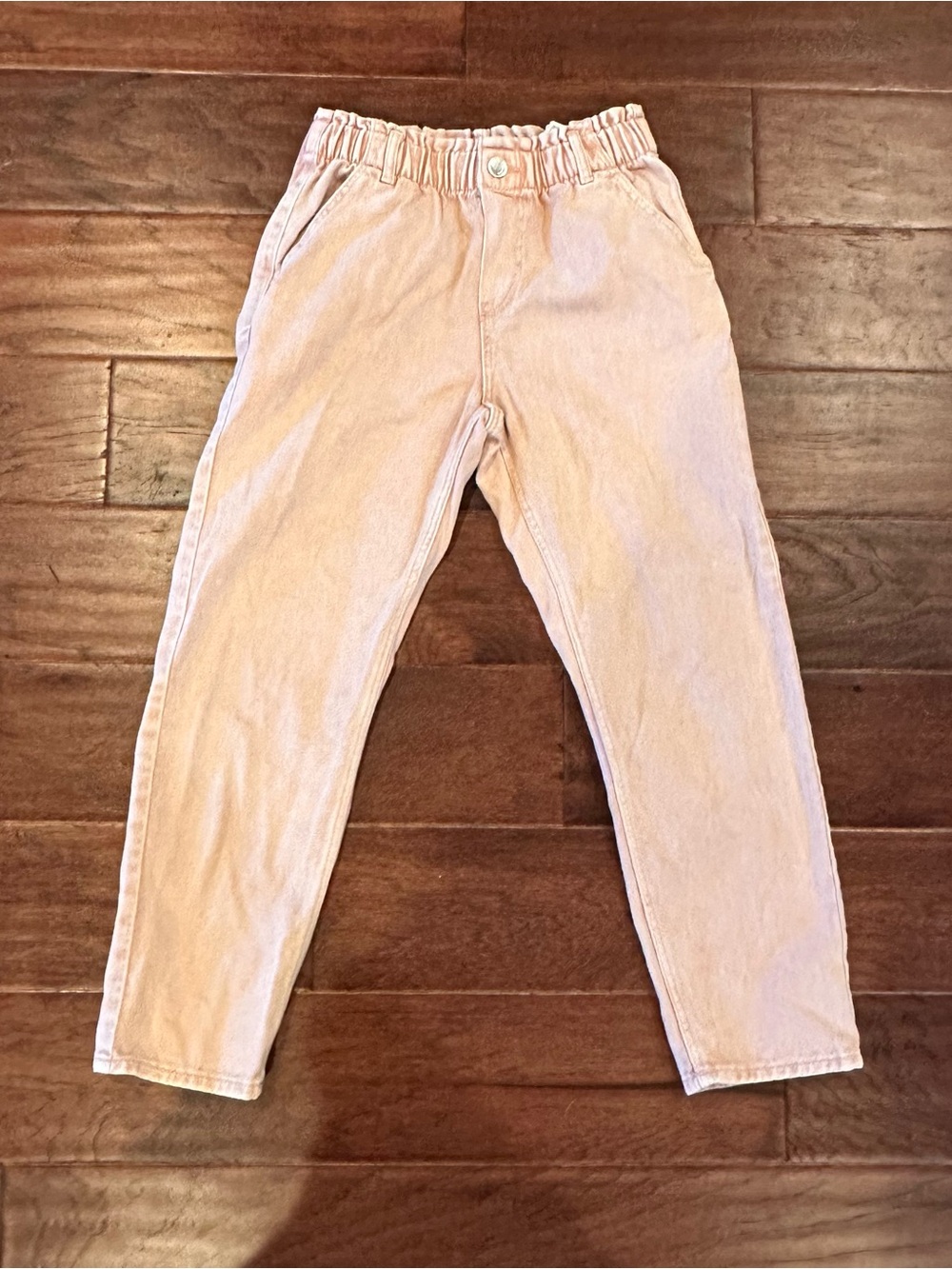 H&M Girl’s Pink Elastic-Waist Casual Jeans